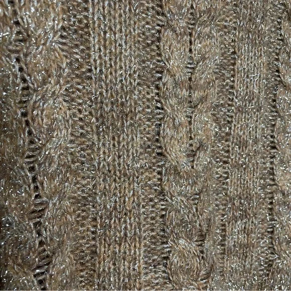 PILCRO | Cableknit Shine Wool Blend Turtleneck Sweater - Picture 15 of 15